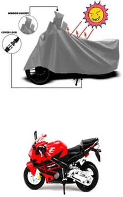 Tritika Waterproof Two Wheeler Cover for Honda(CBR650R, Grey)
