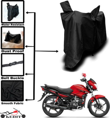 KEDIT Two Wheeler Cover for Universal For Bike(Glamour i3s BS6, Black)
