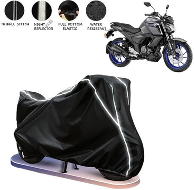 AutoGalaxy Two Wheeler Cover for Yamaha(FZS-FI V3 BS6, Black, White)