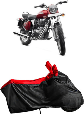 Autofly Waterproof Two Wheeler Cover for Royal Enfield(Twin spark, Red, Black)