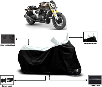 Amexride Two Wheeler Cover for TVS(Zeppelin, White)