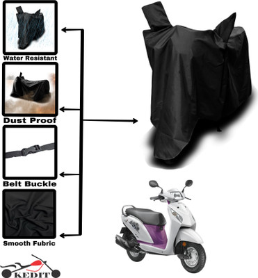 KEDIT Two Wheeler Cover for Universal For Bike(Activa i, Black)
