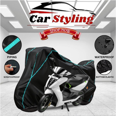 OliverX Waterproof Two Wheeler Cover for Ather(450 X, Black, Blue)