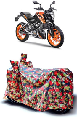 Autofly Waterproof Two Wheeler Cover for KTM(125 Duke, Multicolor)