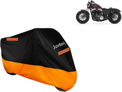 Juvdoxj Waterproof Two Wheeler Cover for Harley Davidson(Forty Eight, Orange)