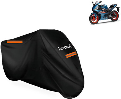 Juvdoxj Waterproof Two Wheeler Cover for Yamaha(YZF R3 BS6, Black)