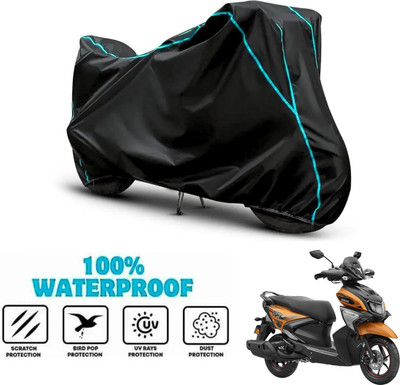 ANTHUB Waterproof Two Wheeler Cover for Yamaha(Ray-ZR 125FI, Black)