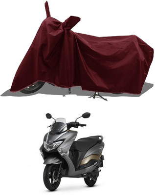 Mdstar Waterproof Two Wheeler Cover for Suzuki(Burgman Street, Maroon)