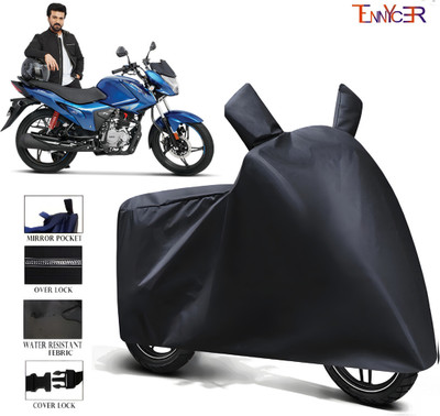TENNYCER Waterproof Two Wheeler Cover for Hero(Glamour, Black)