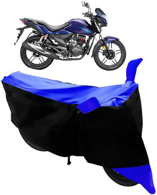 Mdstar Waterproof Two Wheeler Cover for Hero(CBZ Extreme, Black, Blue)