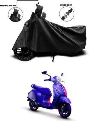 KEDIT Two Wheeler Cover for Bajaj(Urbanite Chetak, Black)