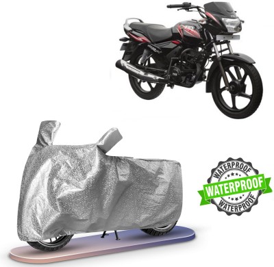 ROYAL AUTO MART Waterproof Two Wheeler Cover for TVS, Universal For Bike(Star City Plus, Silver)