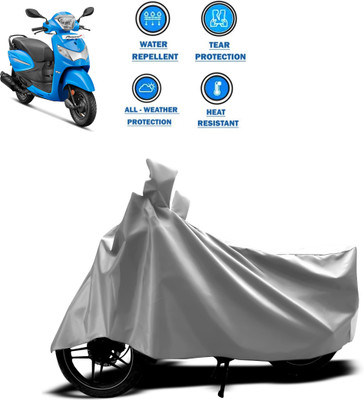 CODOKI Waterproof Two Wheeler Cover for Hero(Pleasure+ 110, Silver)