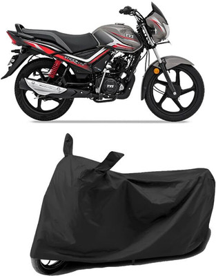 KEDIT Two Wheeler Cover for TVS(Star City Plus, Black)