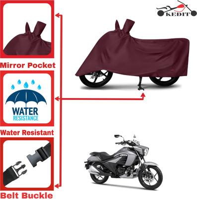 KEDIT Two Wheeler Cover for Suzuki(Intruder, Maroon)