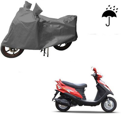 DeepShakshi AUTOMOTIVE Waterproof Two Wheeler Cover for Mahindra(Flyte, Grey)