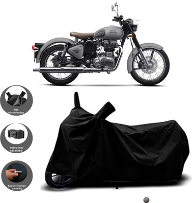 DeepShakshi AUTOMOTIVE Two Wheeler Cover for Royal Enfield(Bullet 350, Black)