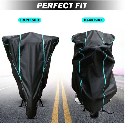 DeepShakshi AUTOMOTIVE Waterproof Two Wheeler Cover for TVS(NTORQ, Blue, Black)