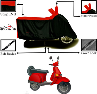 AASHTIK MART Two Wheeler Cover for Vespa(SXL 150 BS6 BS6, Red, Black)