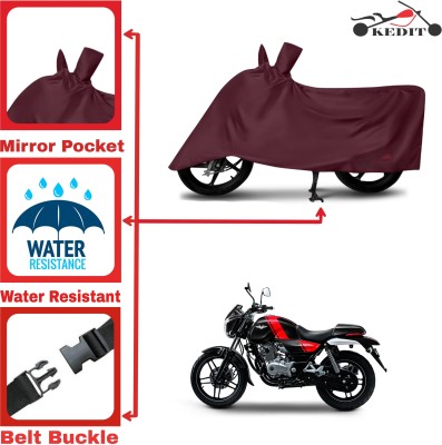 KEDIT Two Wheeler Cover for Bajaj(v15, Maroon)