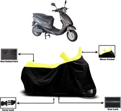 Amexride Two Wheeler Cover for Avon(E Star, Yellow)