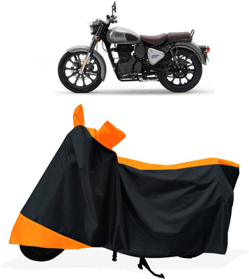Tricway Two Wheeler Cover for Royal Enfield(Classic Gunmetal, Orange)