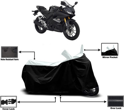 Amexride Two Wheeler Cover for Yamaha(YZF R15 V3, White)