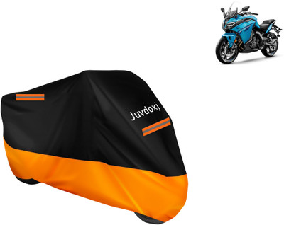 Juvdoxj Waterproof Two Wheeler Cover for CFMoto(650GT, Orange)