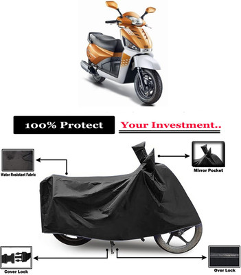 Amexride Two Wheeler Cover for Mahindra(Gusto 125 BS6, Black)