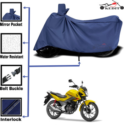 KEDIT Two Wheeler Cover for Honda(CBF, Blue)