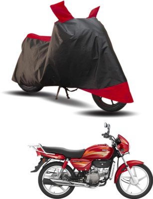 KEDIT Two Wheeler Cover for Hero(Splendor, Red, Black)