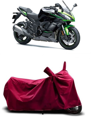Coxtor Waterproof Two Wheeler Cover for Kawasaki(Ninja 1000, Maroon)
