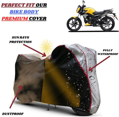 kerwa Waterproof Two Wheeler Cover for TVS(Raider, Black, Silver)