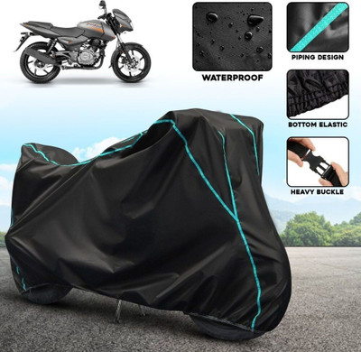 xodi Waterproof Two Wheeler Cover for Bajaj(Pulsar 180 DTS-i, Black, Blue)