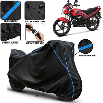 AutoGalaxy Waterproof Two Wheeler Cover for Hero(Passion Plus, Black)