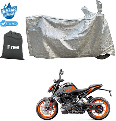 CODOKI Waterproof Two Wheeler Cover for KTM(200 Duke BS6, Silver)