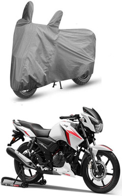 Mdstar Waterproof Two Wheeler Cover for TVS(Apache, Grey)