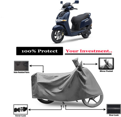 Amexride Two Wheeler Cover for TVS(iQube Electric, Grey)