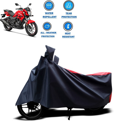 DeepShakshi AUTOMOTIVE Two Wheeler Cover for Hero(Hunk, Red, Black)