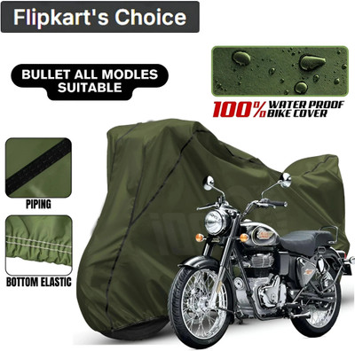 xodi Waterproof Two Wheeler Cover for Royal Enfield(Bullet, Green, Black)