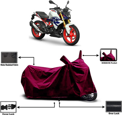 Amexride Two Wheeler Cover for BMW(G 310 R, Maroon)