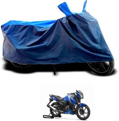 PAGORA Waterproof Two Wheeler Cover for TVS(Apache RTR 180, Black, Blue)