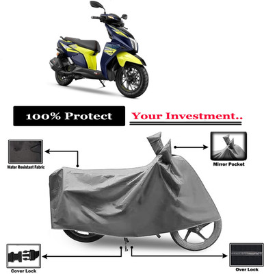 Amexride Two Wheeler Cover for TVS(NTORQ, Grey)