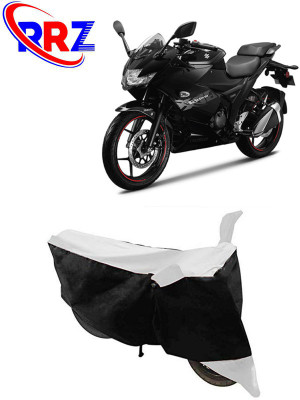 RRZ Waterproof Two Wheeler Cover for Suzuki(Gixxer SF, Black, White)