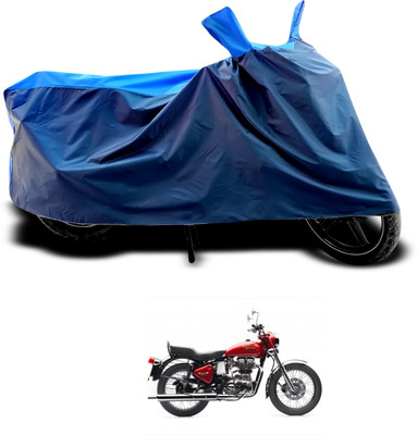 PAGORA Waterproof Two Wheeler Cover for Royal Enfield(Bullet Electra Twinspark, Black, Blue)