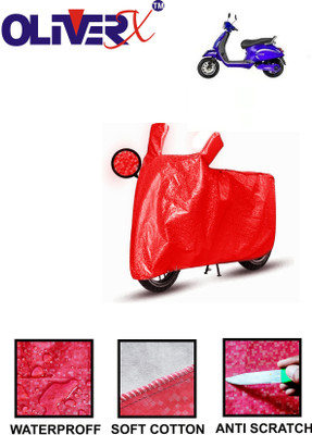 OliverX Waterproof Two Wheeler Cover for Hero(Electric Scooter, Red)