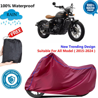 AUTOCAD Waterproof Two Wheeler Cover for JAWA(Perak, Maroon)