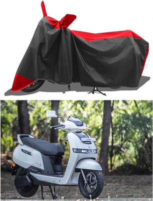 MMSSTAR Waterproof Two Wheeler Cover for TVS(iQube, Red, Black)