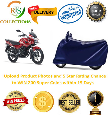 Mdstar Waterproof Two Wheeler Cover for Bajaj(Discover 150 f, Blue)