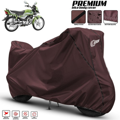 xodi Waterproof Two Wheeler Cover for Hero(HF Deluxe Eco, Maroon, Black)